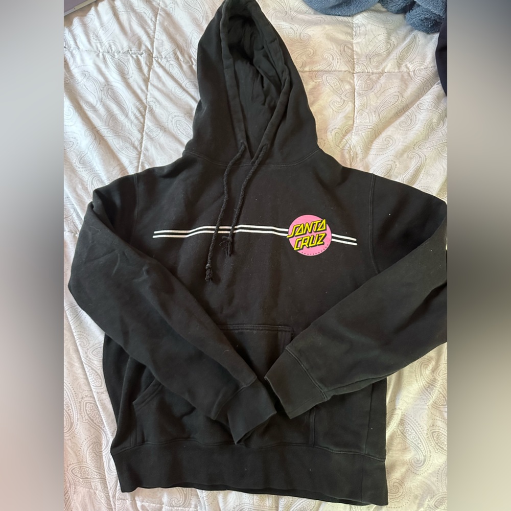 Santa Cruz Womens Black graphic Hoodie Sz small
